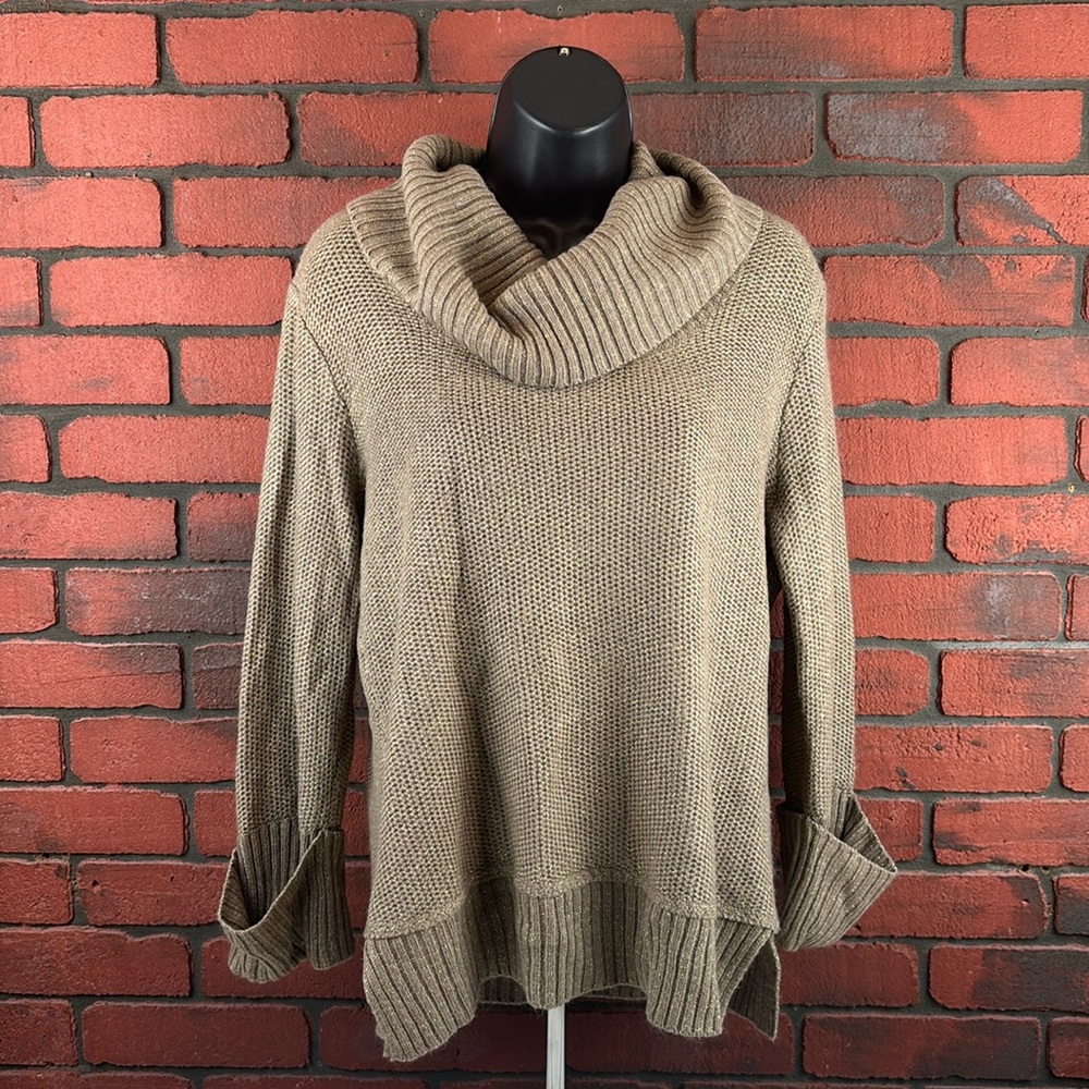 Verve Ami Sweater Woman Large Beige Metallic‎